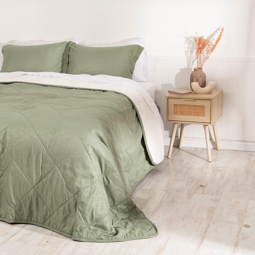 Plumon Emboss+sherpa 1.5 Plazas Verde image number 3.0