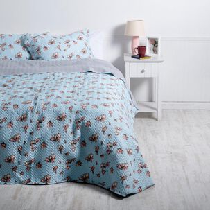 Cubrecama Quilt Estampado 2 Plazas Barraquitas