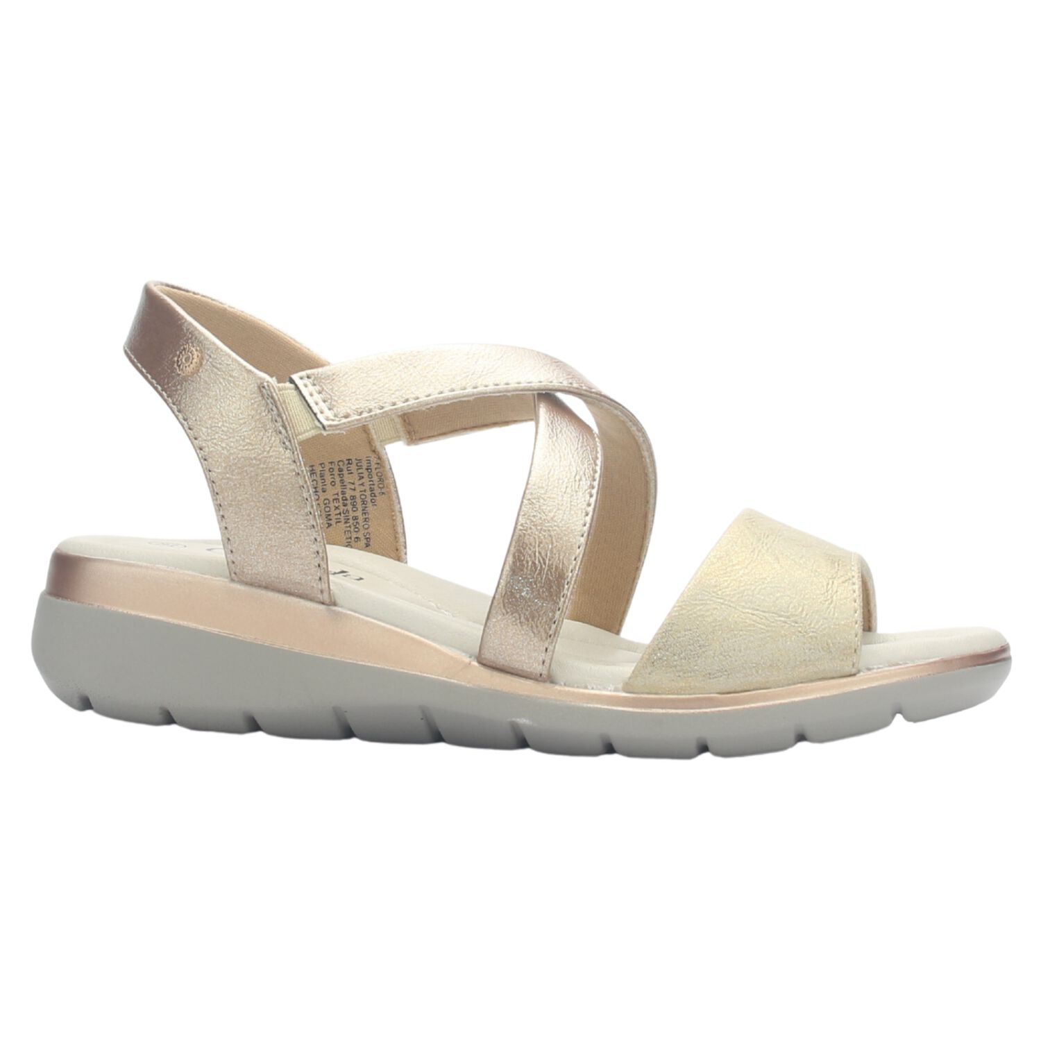 Sandalia Mujer Chalada Floro-6 Dorado Casual image number 0.0