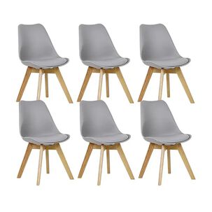 Juego De Comedor Medlock (140 X 90cm) + 6 Sillas Tulip