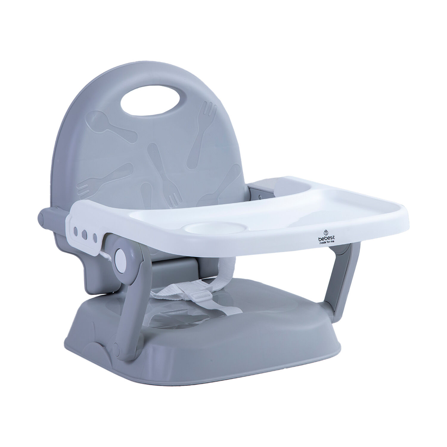 Silla De Comer Plegable Portatil Bebe Ni&ntilde;o Fold Gris image number 3.0