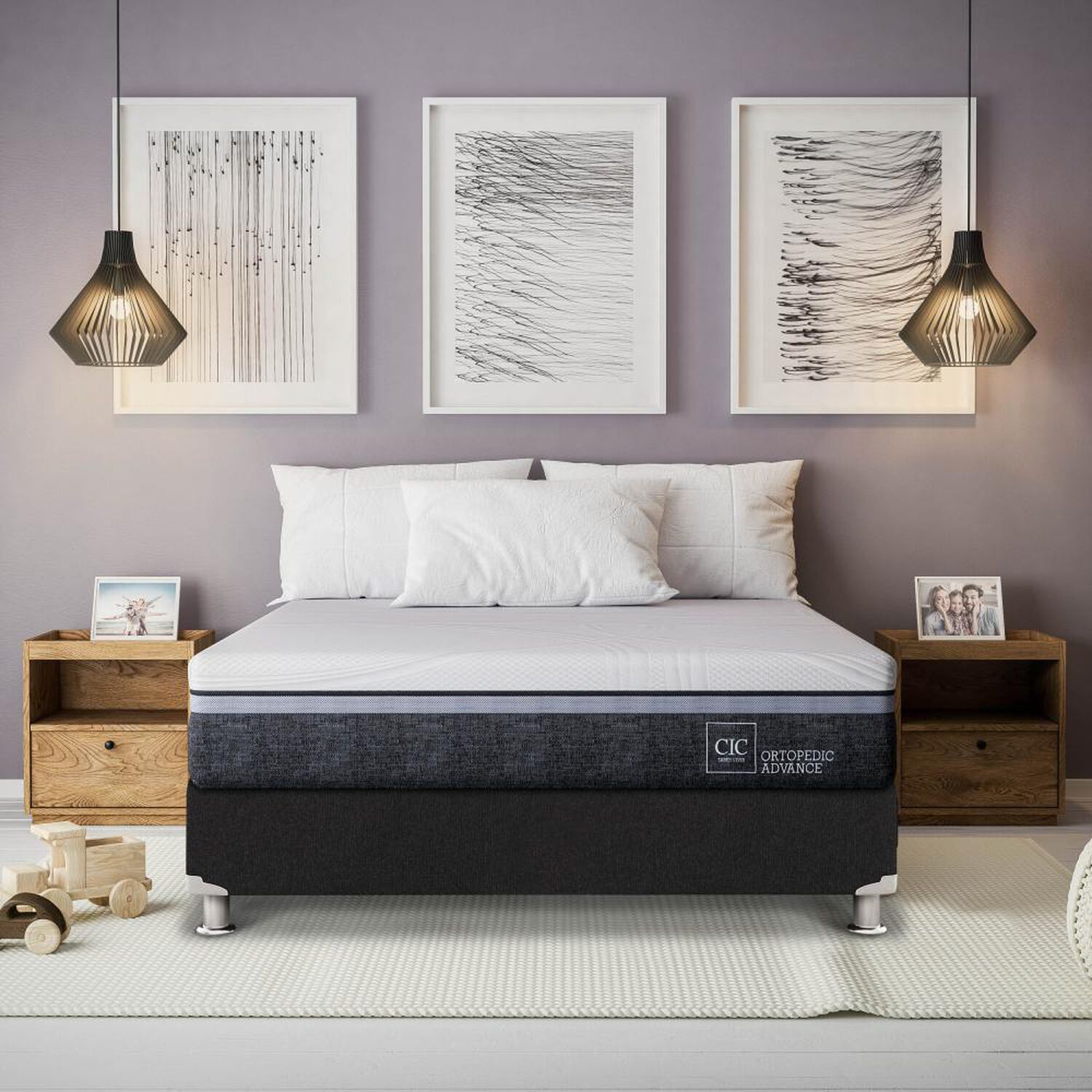 Box Spring Cic New Ortopedic / 1.5 Plazas / Base Normal + Almohada image number 5.0