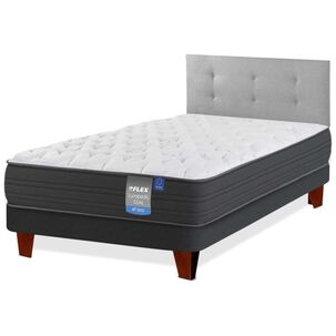 Cama Europea Flex Europedic Dual / 1.5 Plazas / Base Normal + Respaldo