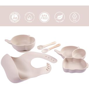 Set Alimentacion Bebesit Elefante Silicona Beige