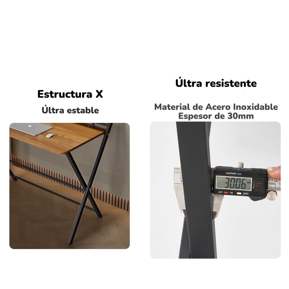 Escritorio Plegable 100x50x93cm Con Repisa By Lubabycas image number 4.0