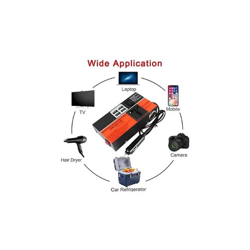 Inversor De Voltaje Auto Convertidor Corriente 200w 12v-220v image number 3.0