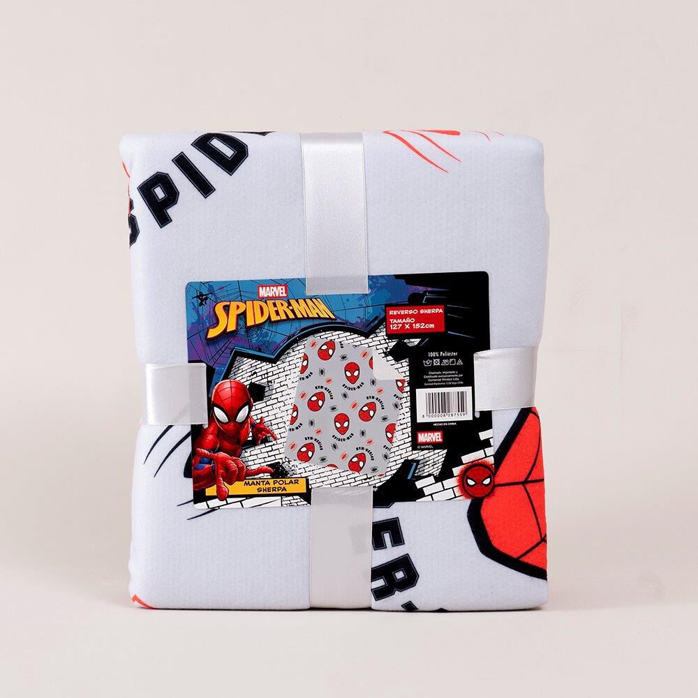 Manta Polar Sherpa 127x152 Cms Spiderman image number 2.0