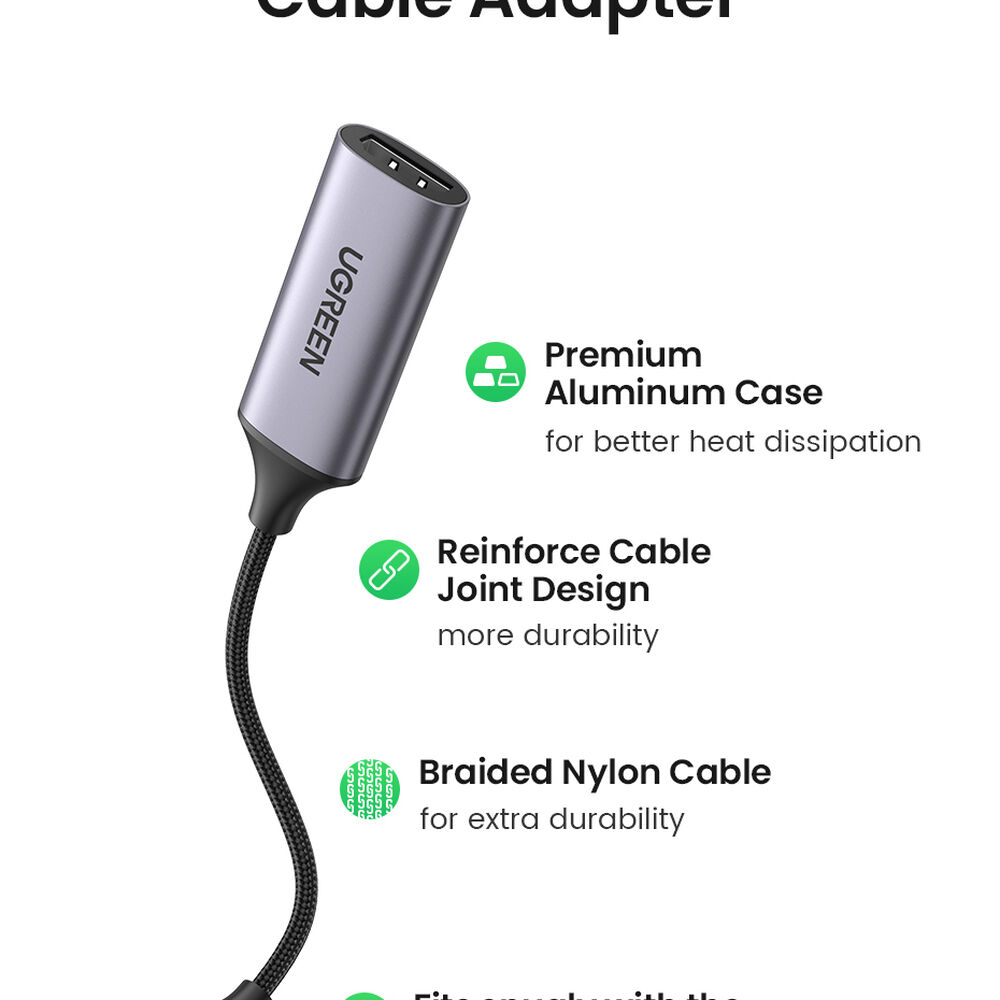 Adaptador USB-C a HDMI modelo CM297 Gris Ugreen image number 7.0