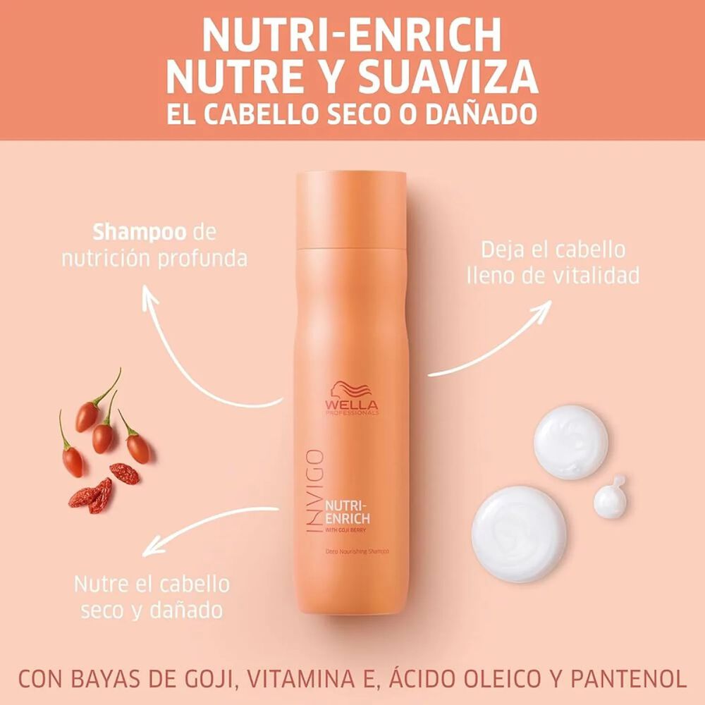 Shampoo Invigo Nutri Enrich Wella 250 Ml Reparaci&oacute;n Profunda image number 3.0