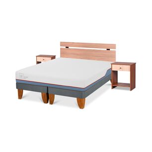 Cama Europea Cic Excellence Plus / 2 Plazas / Base Dividida + Set De Maderas