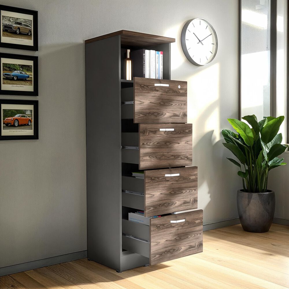 Cajonera 161,6x47,5x45 Cm Fm-004n Negro Y Caf&eacute; Oscuro image number 7.0