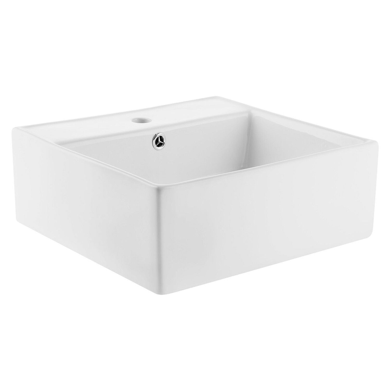 Lavamanos Sobreponer/muro Domsa Slc844 Blanco 46x46x16 Cm image number 1.0