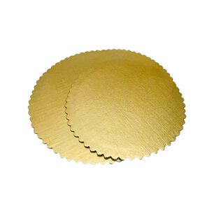 Set 12 Bases Bandejas Decorativas Para Reposter&iacute;a Dorada 35 Cm