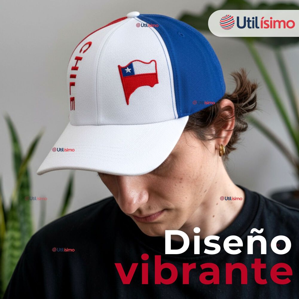 Gorro Jockey Talla Única Alta Calidad Poliéster Estampado Chileno image number 2.0