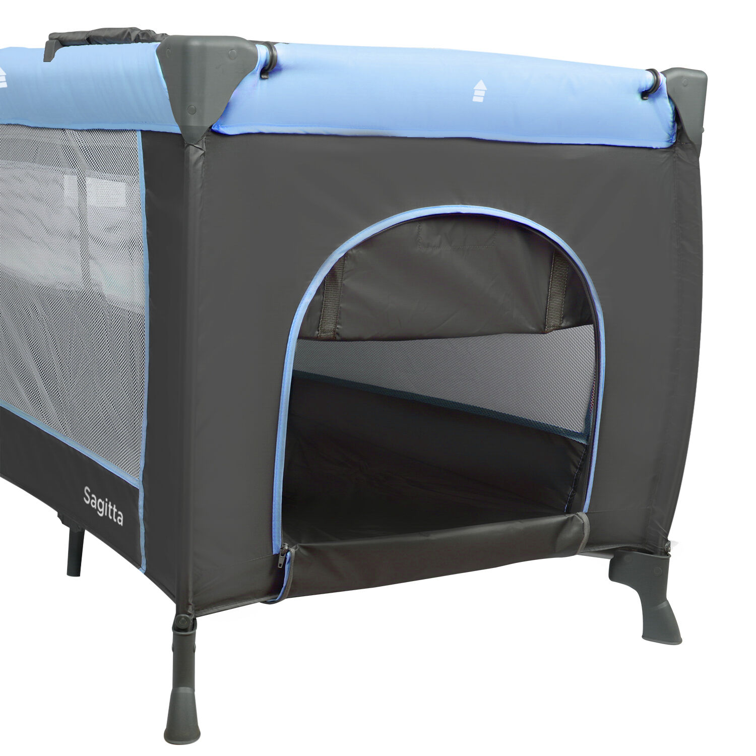 Cuna Playard Sagitta Azul + Colch&oacute;n De Viaje Plegable image number 6.0