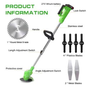 Cortadora De C&eacute;sped Inal&aacute;mbrica 21v + 2 Bater&iacute;as Y Acceso