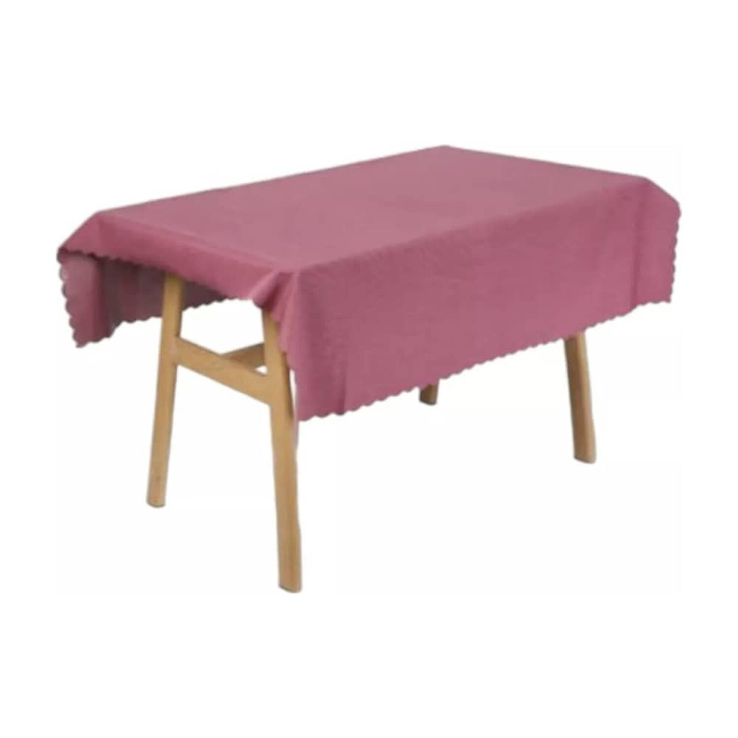 Mantel De Mesa Impermeable Liso Un&iacute; Color 140x140cm Rosa image number 1.0