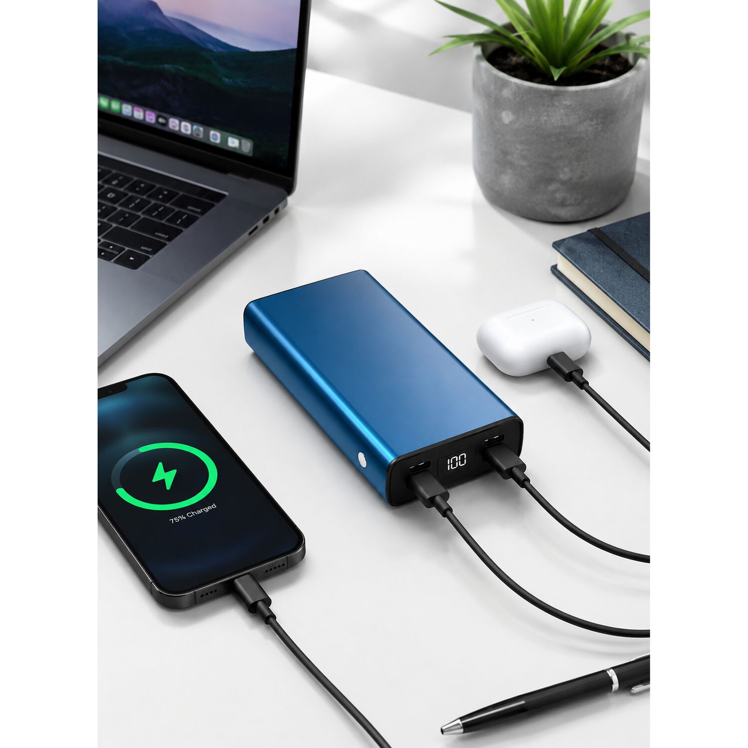 Bater&iacute;a Externa Power Bank 20000mah Carga R&aacute;pida Port&aacute;til image number 1.0