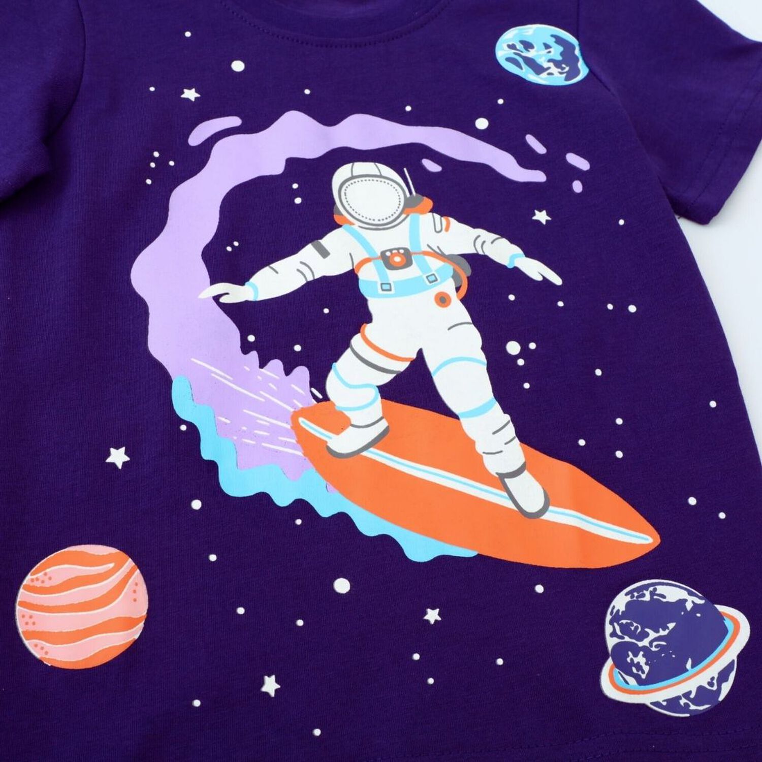 Polera Ni&ntilde;o Algod&oacute;n Manga Corta Jump Kids Astronauta 2 A 7 A&ntilde;os image number 3.0