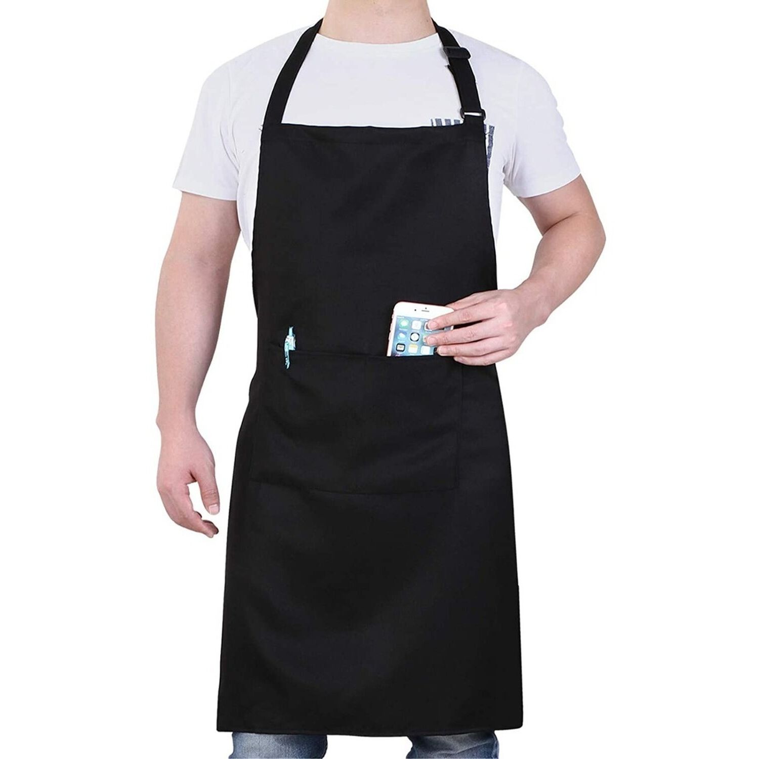 Pack 10 Pecheras Chef Outfitters Con Bolsillo Negro image number 1.0