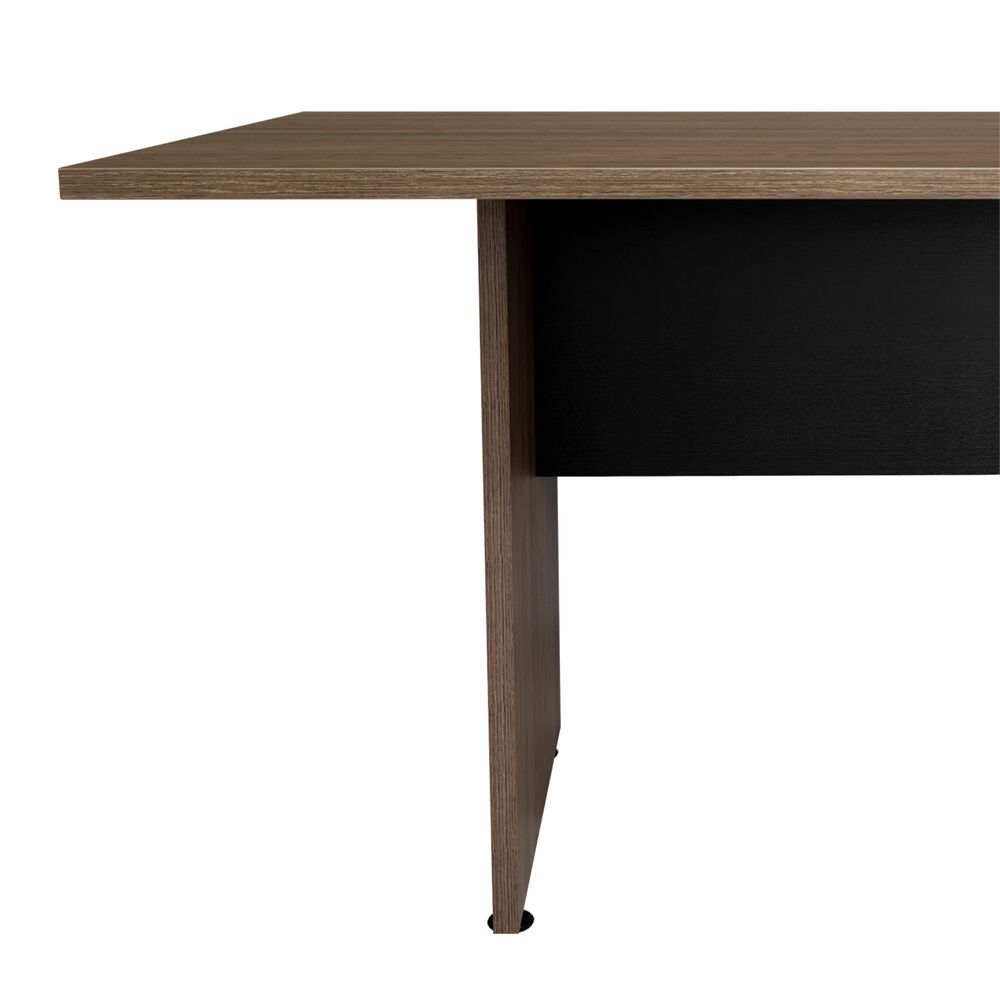 Mesa De Reunion 75x200x100 Cm Fm-054n - Negro Y Cafe Oscuro image number 5.0