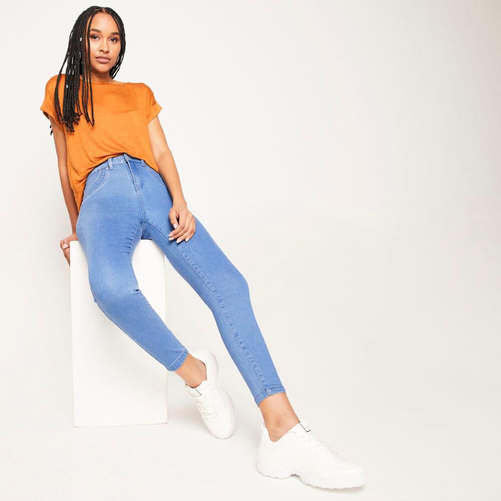 Jeans Tiro Alto Super Skinny Mujer Rolly Go image number 5.0