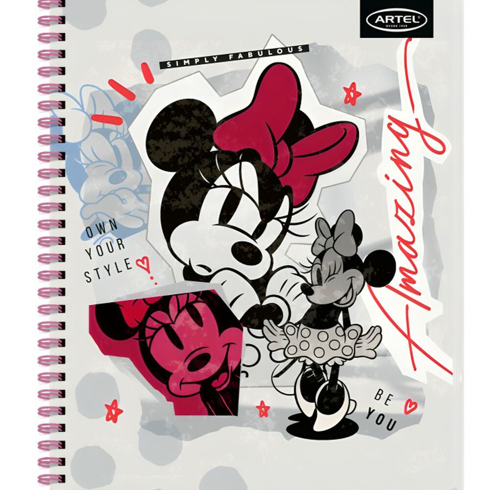 Pack 10pcs Cuadernos Univ 100hj Minnie Collage Artel 0384 image number 0.0