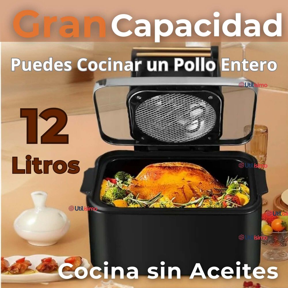 Freidora De Aire Ventana De Vidrio Capacidad 12 Litros 1700w De Potencia image number 4.0