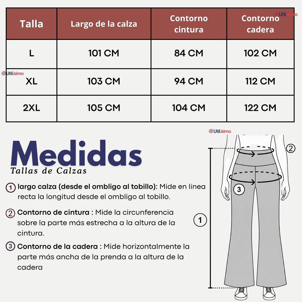 Calza Polar Con Chiporro Palazzo Mujer Elasticada T&eacute;rmica Burdeo image number 3.0
