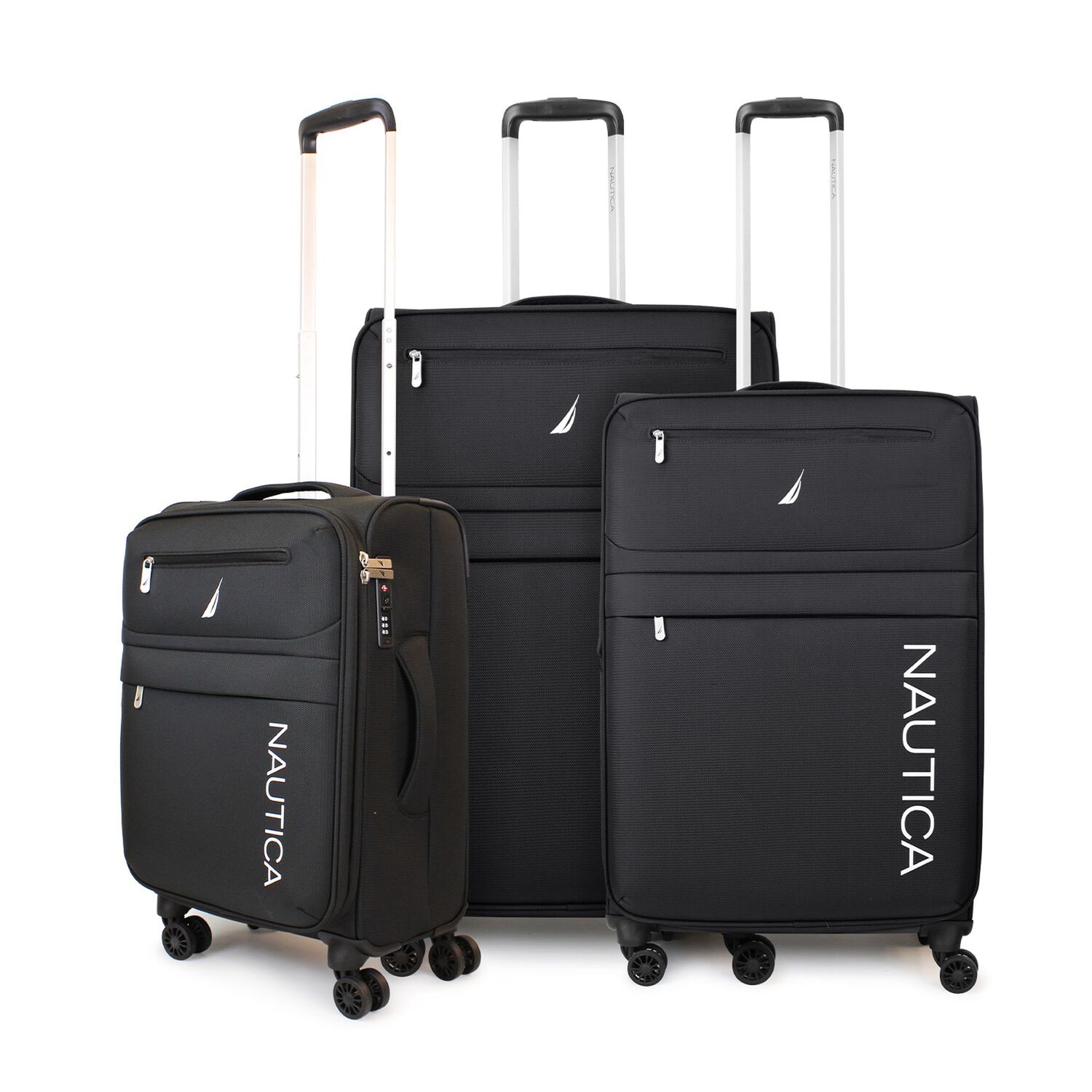 Set De 3 Maletas Blandas S+m+l Nautica Munich Negra image number 0.0