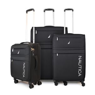 Set De 3 Maletas De Tela S+m+l Nautica Munich Negra