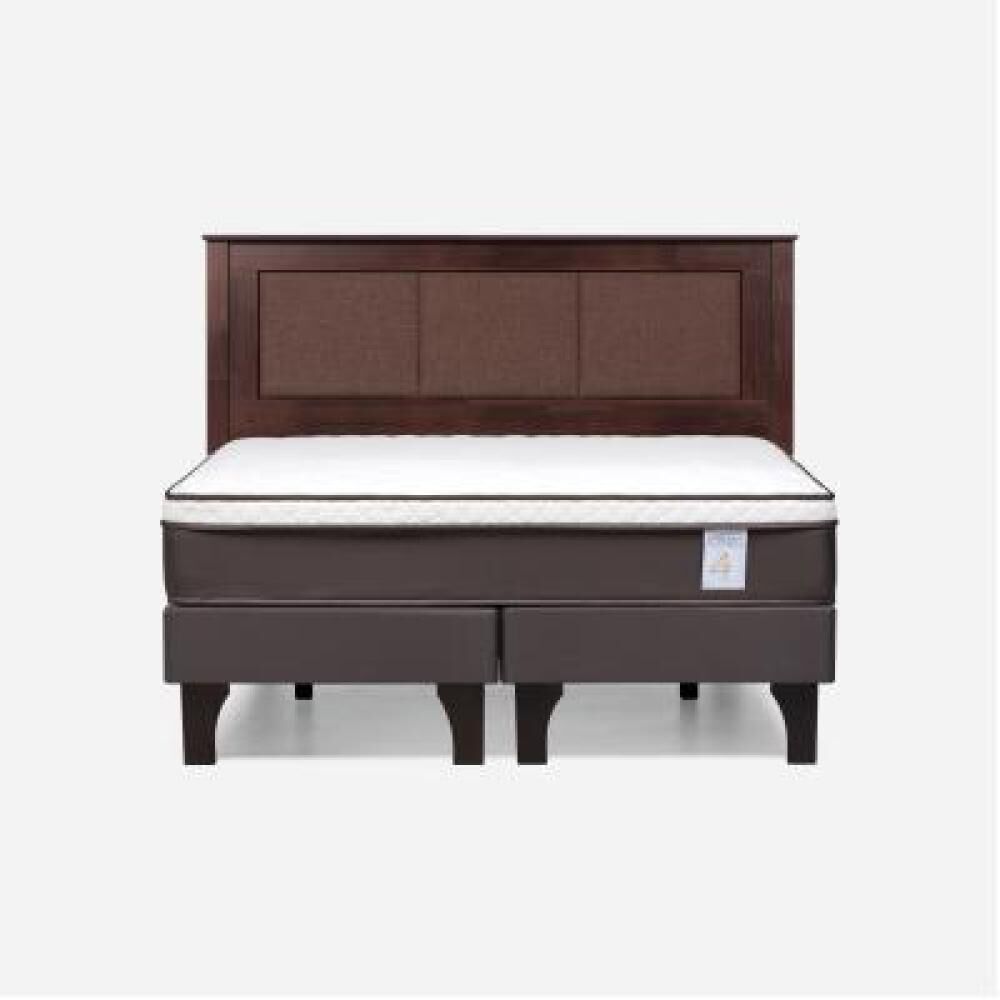 Cama Europea Rosen New Style 4 Plus / 2 Plazas / Base Dividida + Respaldo Rachel image number 7.0