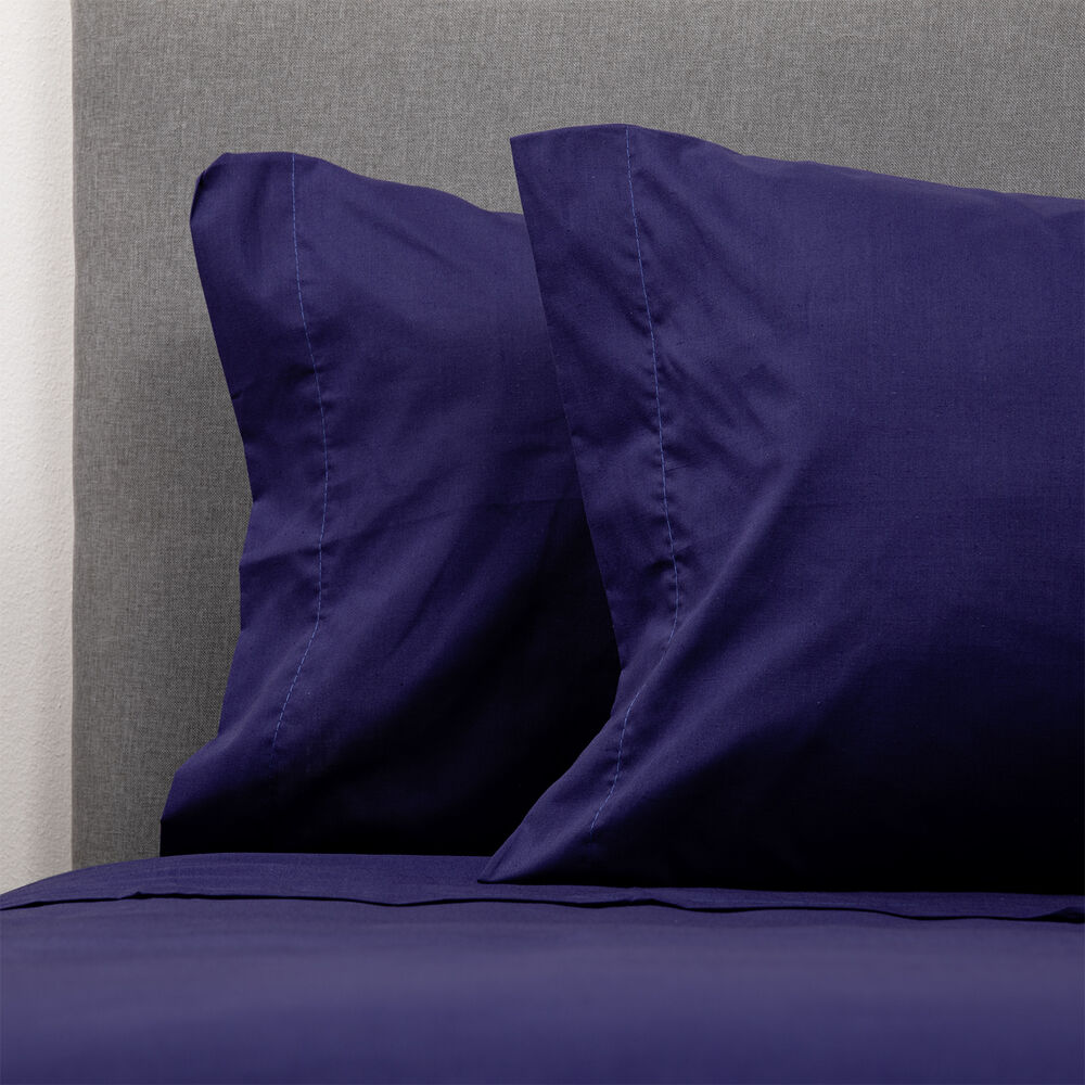 Pack 2 Sabanas Unicolor Arthome Azul + Blanca King 144 Hilos image number 8.0