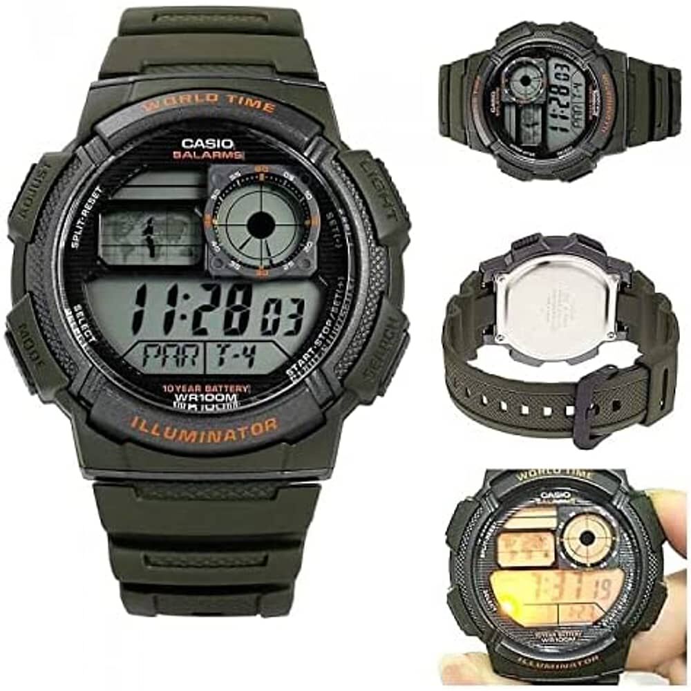 Reloj De Hombre Casio Musgo Ae-1000w-3avdf Classic Style image number 4.0