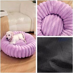 Cama Suave Redonda Antideslizante Para Mascotas 50 Cm