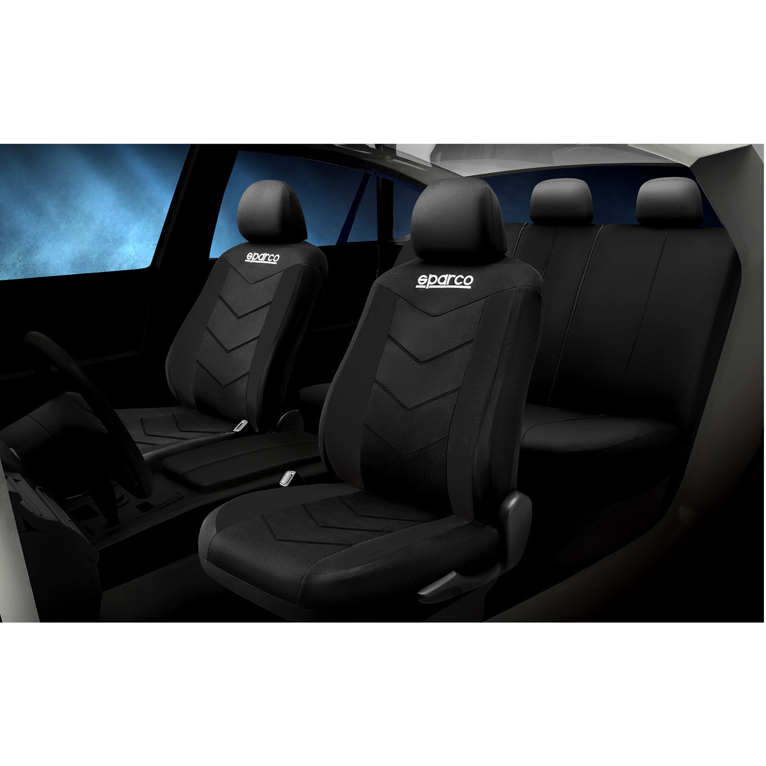 Fundas Cubreasiento Sparco Universal Poliester Negro Sps431bk - Sp image number 1.0