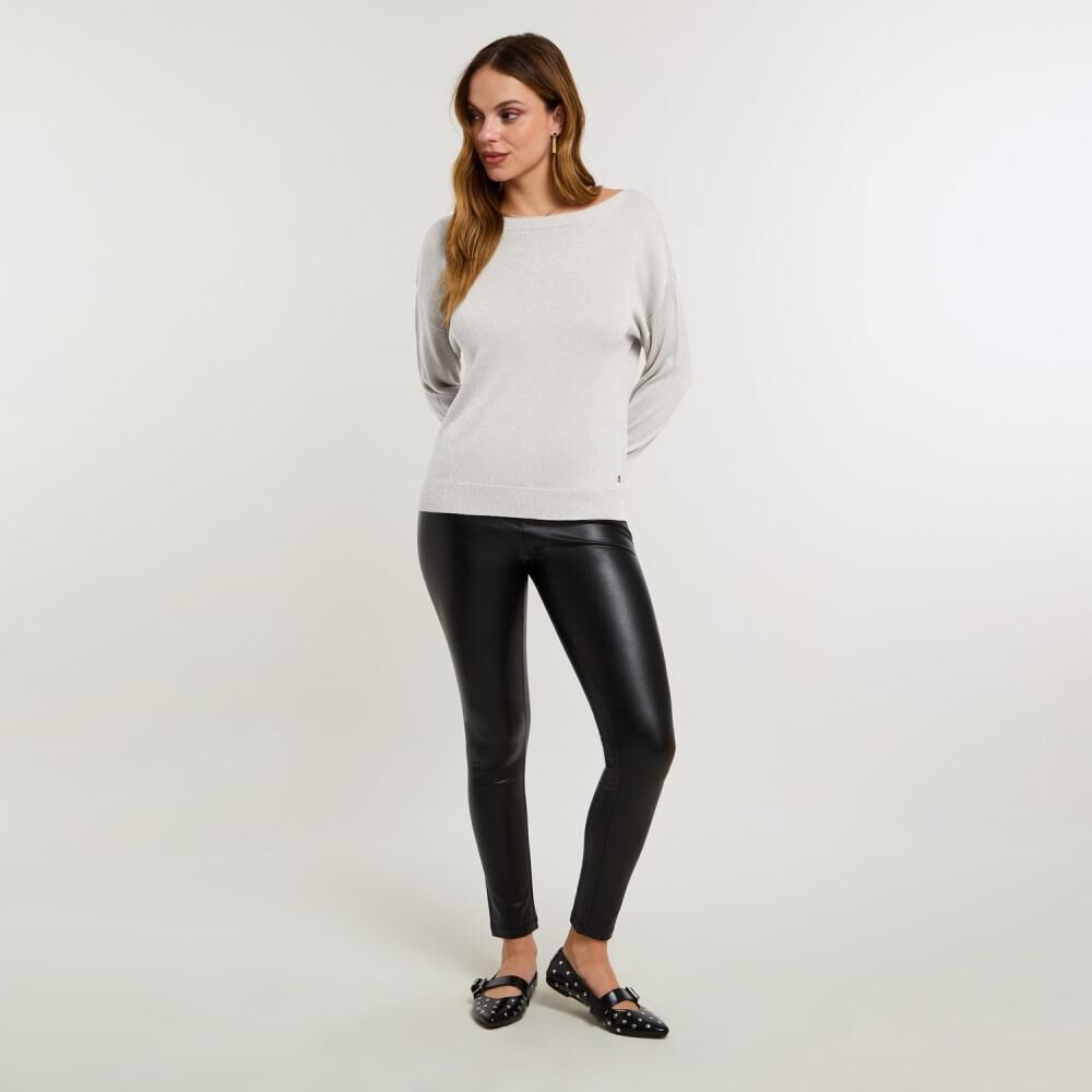 Sweater Lurex Manga Larga Cuello Redondo Mujer Kimera image number 1.0