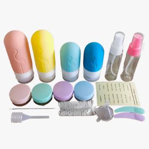 Set De Viaje Botellas Pl&aacute;sticas Dispensadoras 17 Pcs