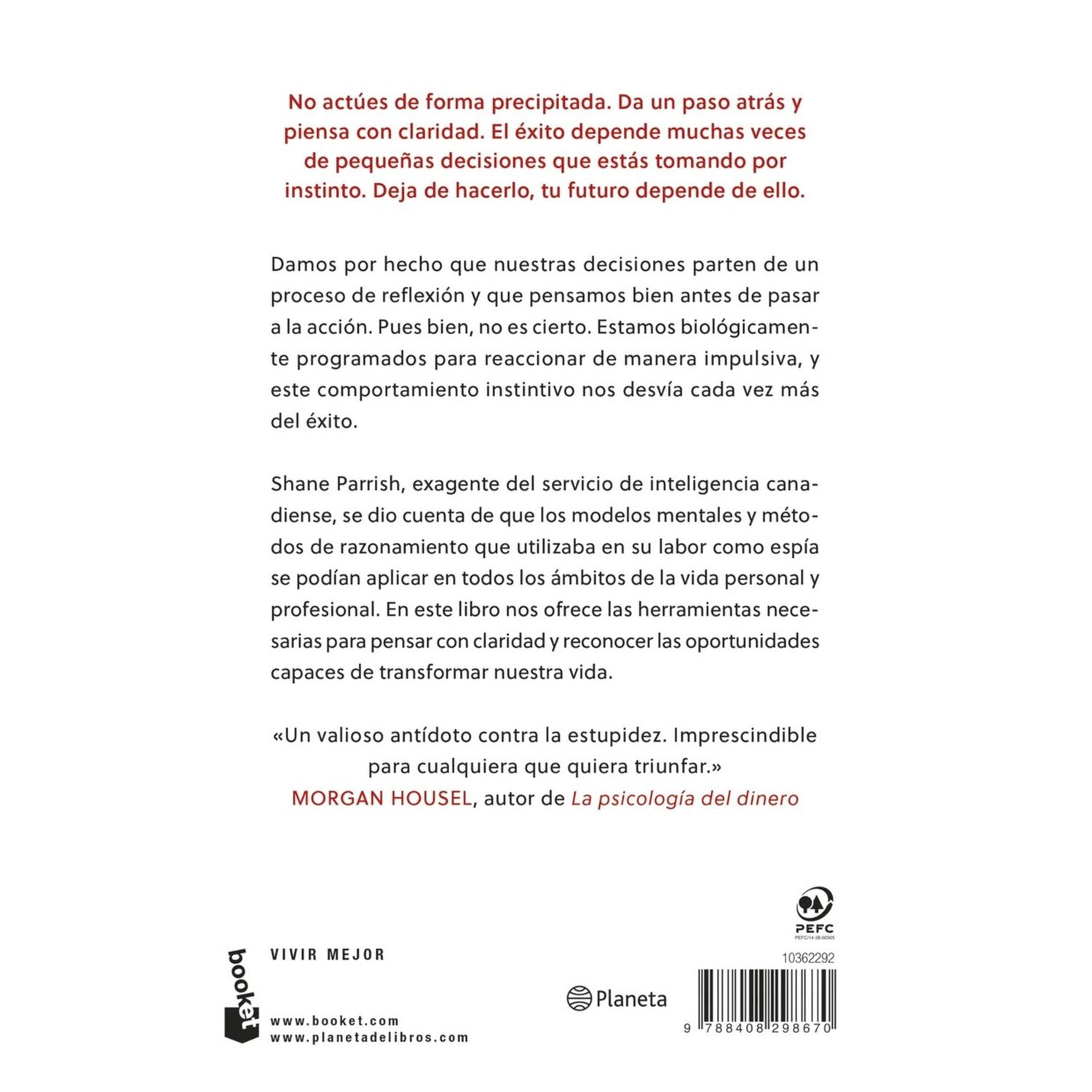 Pensar Con Claridad (tapa R&uacute;stica) - Shane Parrish | Libro image number 1.0