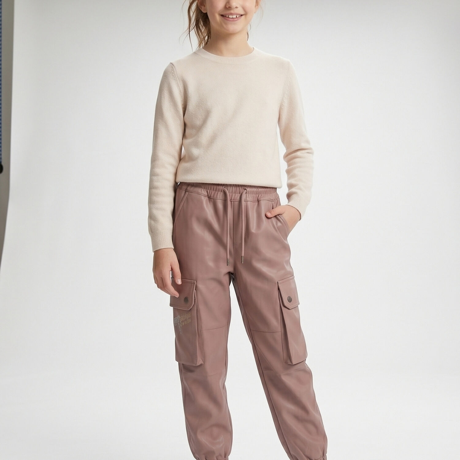 Pantalon Cargo Ni&ntilde;a Impermeable Jogger Moda Urbana Comodo image number 0.0