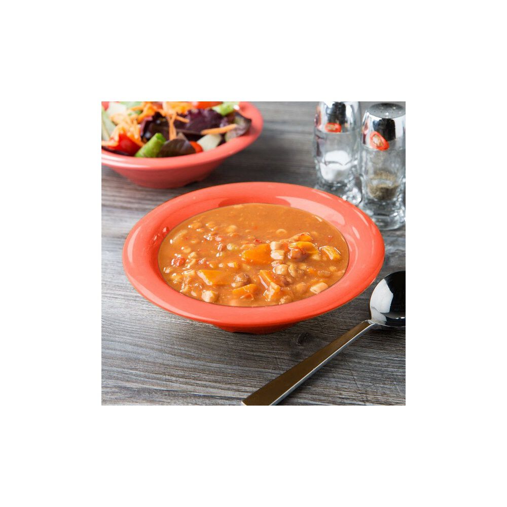 Set De 6 Platos Naranjas Hondo Sopa 18 X 4 Cm image number 2.0