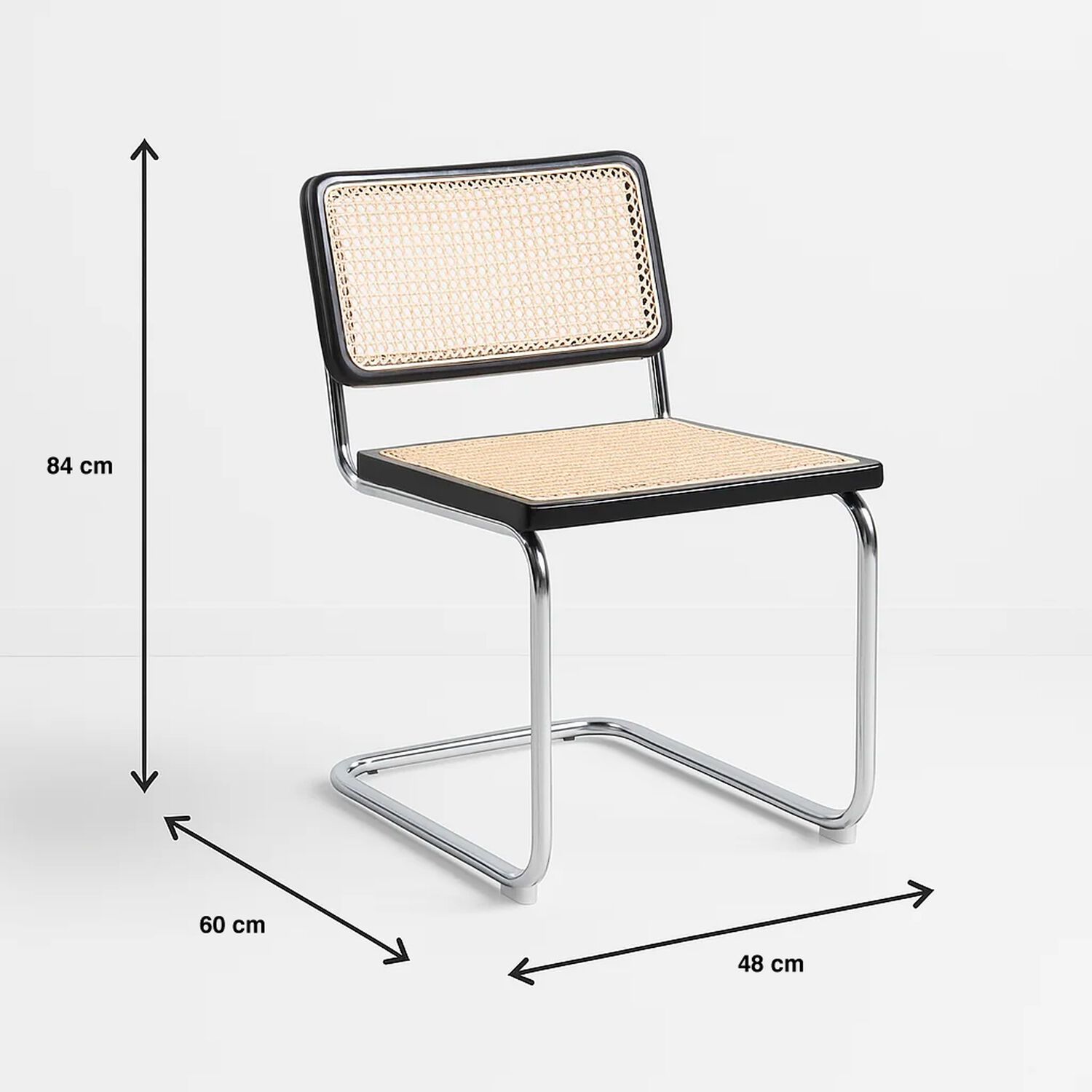 Silla Breuer Madera Y Rattan - Negra image number 3.0
