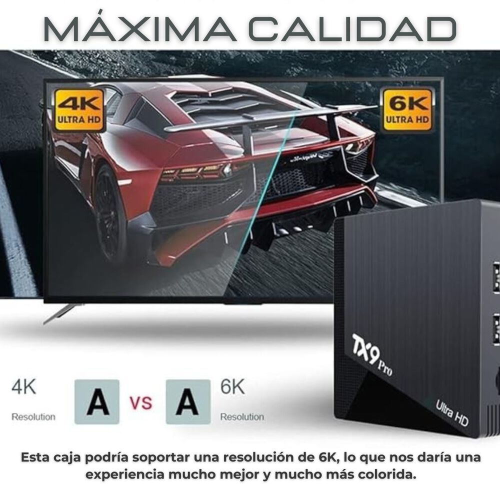 Tv Box Tx9 Pro 2 En 1 Retro Games 4k Ultra Hd Wifi 4gb Ram 32gb Rom image number 5.0