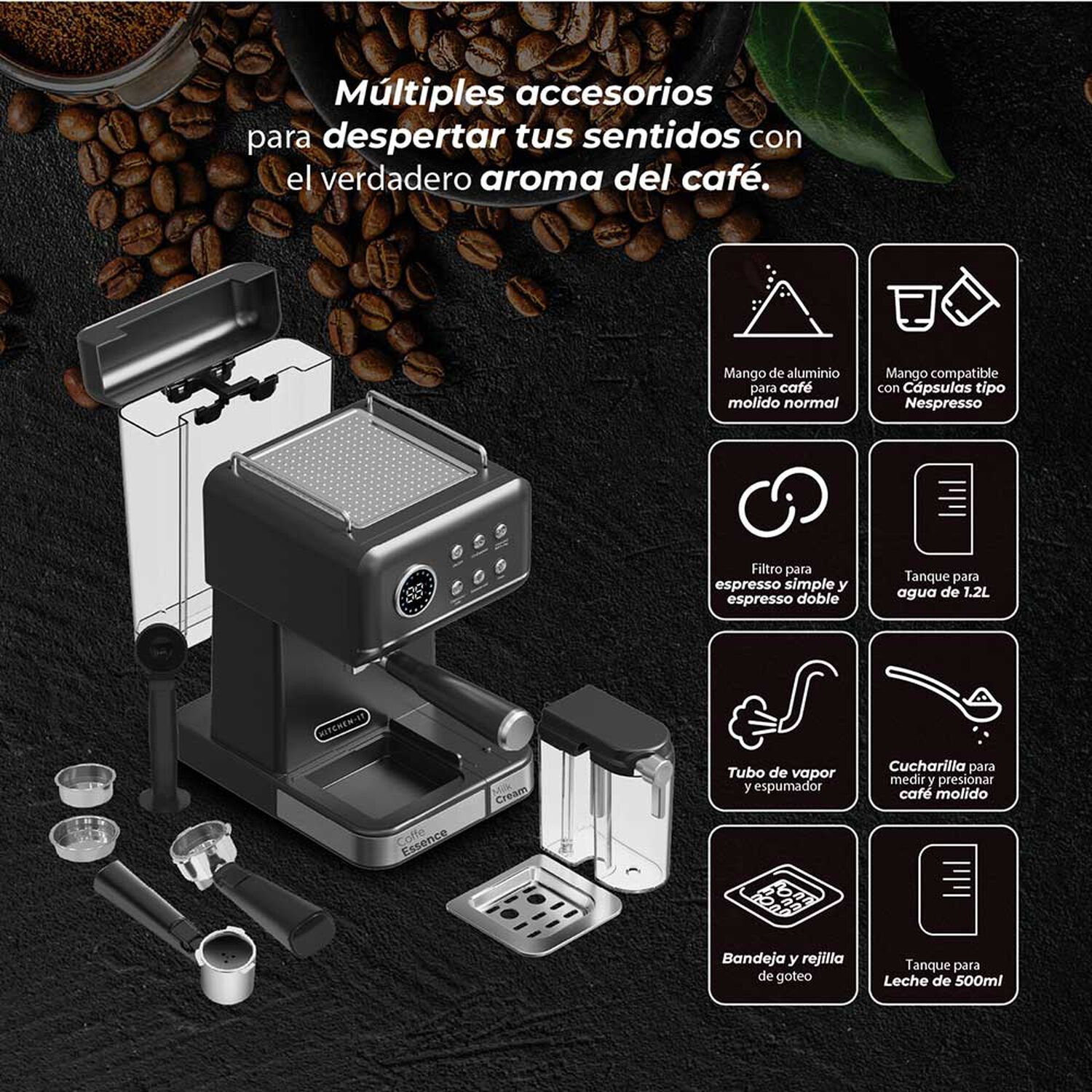 Cafetera Espresso Cream Lab 8 En 1 image number 6.0