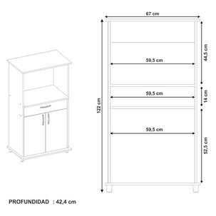 Mueble De Cocina Casa Ideal Galgary / 2 Puertas / 1 Cajón