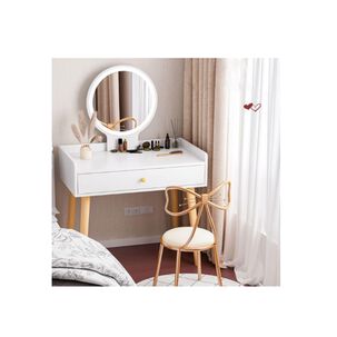 Tocador Pequeño Para Dormitorio Con Espejo Y Cajón 120x40x50