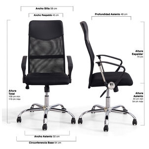 Silla De Oficina Autonomy Max - Negro