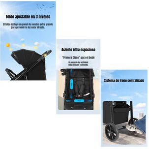 Coche De Paseo Con Posa Vaso 4 A&ntilde;os Iron Gris Lubabycas