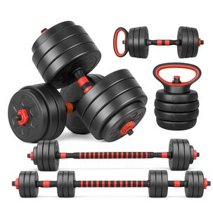 Mancuernas 40 Kg Barra Ajustables 3 En 1