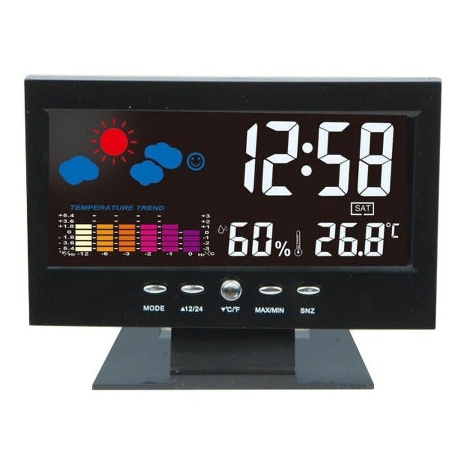 Reloj Despertador Digital Lcd Term&oacute;metro Color Ds-8082l image number 0.0
